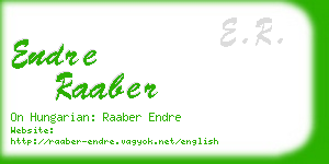 endre raaber business card